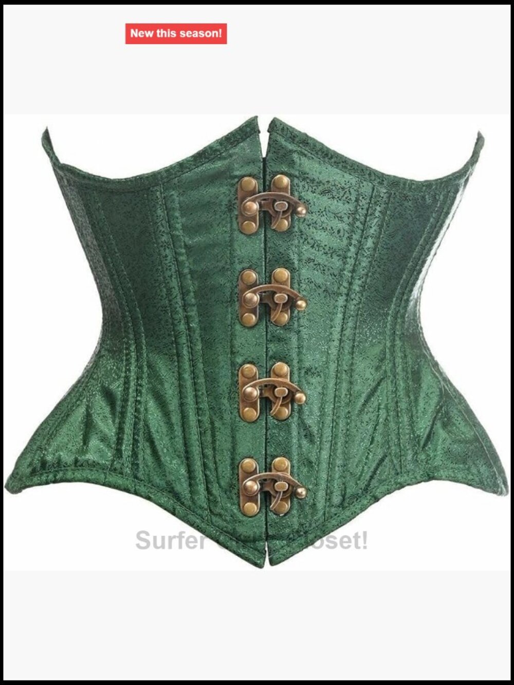 Double Steel Boned Underbust Corset, Brocade Curvy, Fully Steel Boned